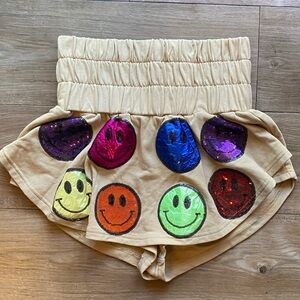 Queen of Sparkles Smiley Face Skort
